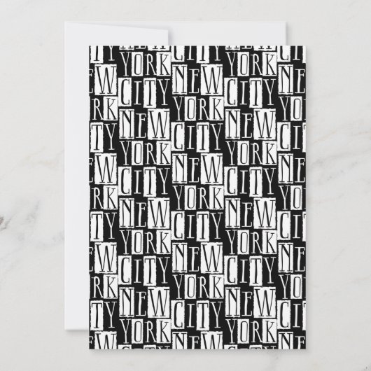 ニューヨークシティ60thバースデーパーティマンハッタンスタイル 招待状 (裏面)