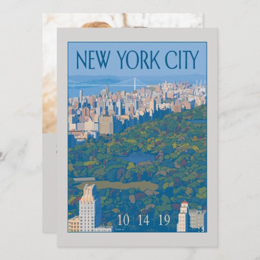 ニューヨークシティ|の保存日付-写真 セーブザデート (正面/裏面)