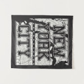 ニューヨークシティ|の通り地図 タペストリー (正面(横))