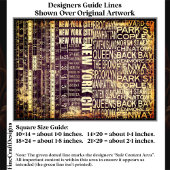ニューヨークシティ アーバン タイポグラフィ コラージュ パネル FB3 デコパージュ 薄葉紙