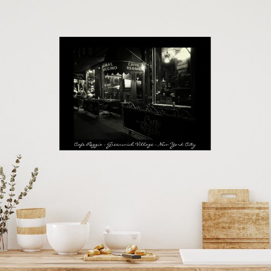 ニューヨークシティ – カフェレッジョ – グリニッジヴィレッジ ポスター (キッチン)