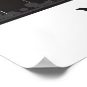 ニューヨークシティ |スカイライン白黒 ポスター (角)