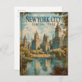 ニューヨークシティ |セントラルパーク ポストカード (正面/裏面)