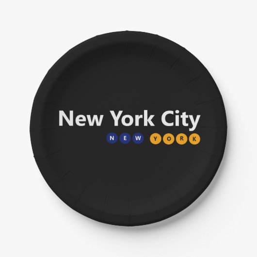 ニューヨークシティ、ニューヨークの紙皿 ペーパープレート (正面)
