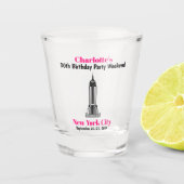 ニューヨークシティ バチェロレッテパーティーのお土産 ガールズトリップ ショットグラス (正面)