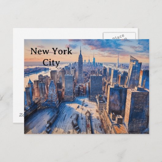 ニューヨークシティ ポストカード (正面/裏面)