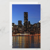 ニューヨークシティ マンハッタン 夜 便箋 (正面/裏面)