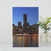 ニューヨークシティ マンハッタン 夜 便箋 (スタンド正面)