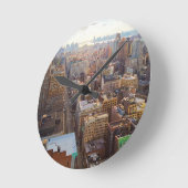 ニューヨークシティ ラウンド壁時計 (傾斜)