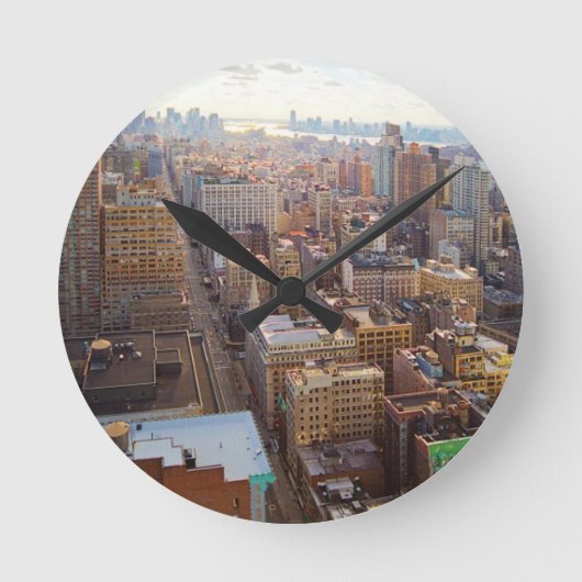 ニューヨークシティ ラウンド壁時計 (正面)