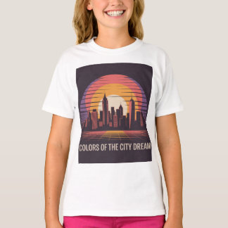 ニューヨークシティ レトロ サンセット Tシャツ