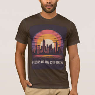 ニューヨークシティ レトロ サンセット Tシャツ