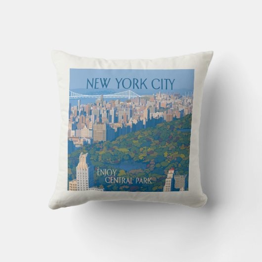 ニューヨークシティ |中央楽しむ公園 クッション (裏面)