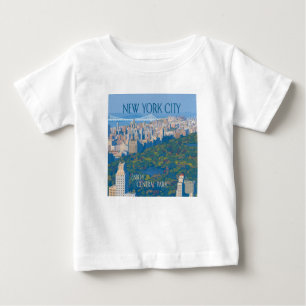 ニューヨークシティ 中央楽しむ公園 ベビーTシャツ