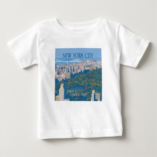 ニューヨークシティ |中央楽しむ公園 ベビーTシャツ (正面)