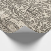 ニューヨークシティ(1672年)のヴィンテージの絵解き地図 ラッピングペーパー (角)