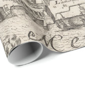 ニューヨークシティ(1672年)のヴィンテージの絵解き地図 ラッピングペーパー (ロールコーナー)