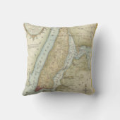 ニューヨークシティ(1869年)のヴィンテージの地図 クッション (裏面)