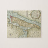 ニューヨークシティ(1869年)のヴィンテージの地図 ジグソーパズル (横)