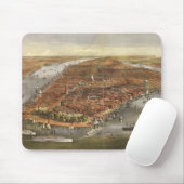 ニューヨークシティ(1870年)のヴィンテージの絵解き地図 マウスパッド (マウス)