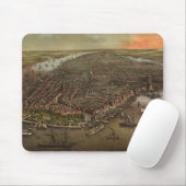 ニューヨークシティ(1873年)のヴィンテージの絵解き地図 マウスパッド (マウス)