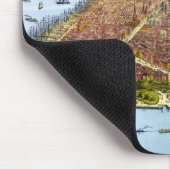 ニューヨークシティ(1879年)のヴィンテージの絵解き地図 マウスパッド (コーナー)