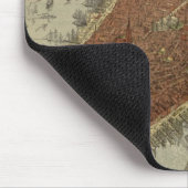 ニューヨークシティ(1879年) 2のヴィンテージの絵解き地図 マウスパッド (コーナー)