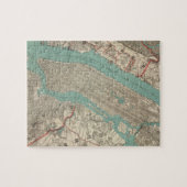 ニューヨークシティ(1890年)のヴィンテージの地図 ジグソーパズル (横)