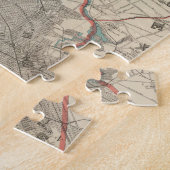 ニューヨークシティ(1890年)のヴィンテージの地図 ジグソーパズル (側面)