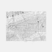 ニューヨークシティ(1911年)のヴィンテージの地図 フリースブランケット (正面(横))