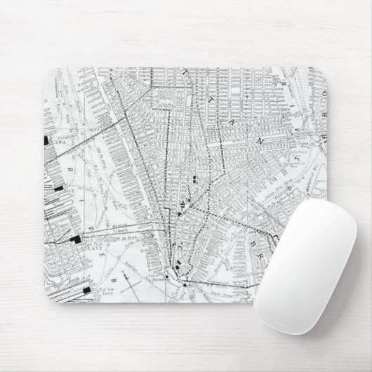 ニューヨークシティ(1911年)のヴィンテージの地図 マウスパッド (マウス)