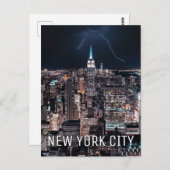 ニューヨークシティ Empire State建物at Night ポストカード (正面/裏面)