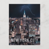 ニューヨークシティ Empire State建物at Night ポストカード (正面)