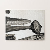 ニューヨークシティ- Flatironの建物および時計 ジグソーパズル (横)