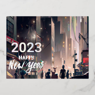 ニューヨークシティ – HAPPY NEW YEAR 2023 箔シーズンポストカード