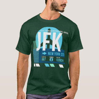 ニューヨークシティJFK空港コードバゲージメントラベル Tシャツ