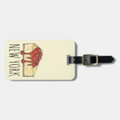 ニューヨークシティNYCさくらんぼチーズケーキスライス ラゲッジタグ (正面横)