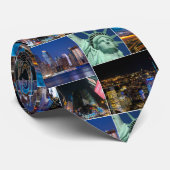 ニューヨークシティNYCのコラージュの写真の都市景観 ネクタイ (ロール)
