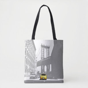 ニューヨークシティNycの黄色いタクシーのブルックリンのかわいい灰色 トートバッグ