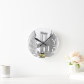 ニューヨークシティNycの黄色いタクシーのポップアート ラウンド壁時計 (ホーム)