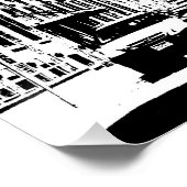 ニューヨークシティNYCイエロータクシブルックリンブリッジ ポスター (コーナー)