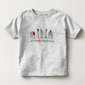 ニューヨークシティNYCクリスマスランドマークスホリデイクリスマス トドラーTシャツ (正面)