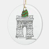 ニューヨークシティNYCクリスマスワシントンスクエアツリー セラミックオーナメント (左)