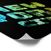 ニューヨークシティNYCスカイラインダウンタウンマンハッタンメトロ ポスター (角)