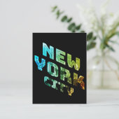 ニューヨークシティNYCスカイラインダウンタウンマンハッタンメトロ ポストカード (スタンド正面)