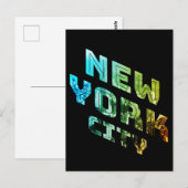 ニューヨークシティNYCスカイラインダウンタウンマンハッタンメトロ ポストカード (正面/裏面)