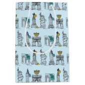 ニューヨークシティNYCハヌッカランドマークス ミディアムペーパーバッグ (正面)