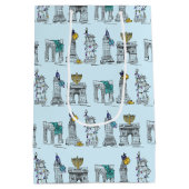 ニューヨークシティNYCハヌッカランドマークス ミディアムペーパーバッグ (裏面)