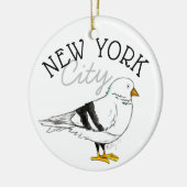ニューヨークシティNYCピジョンバードシーガル セラミックオーナメント (左)