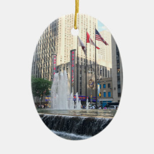 ニューヨークシティNYCファウンテンシックスアベニュー写真 セラミックオーナメント